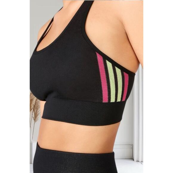 Fabletics Women's Ainsley Seamless Low Impact Sports Bra Black Small New NWT - Picture 5 of 10